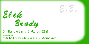 elek brody business card